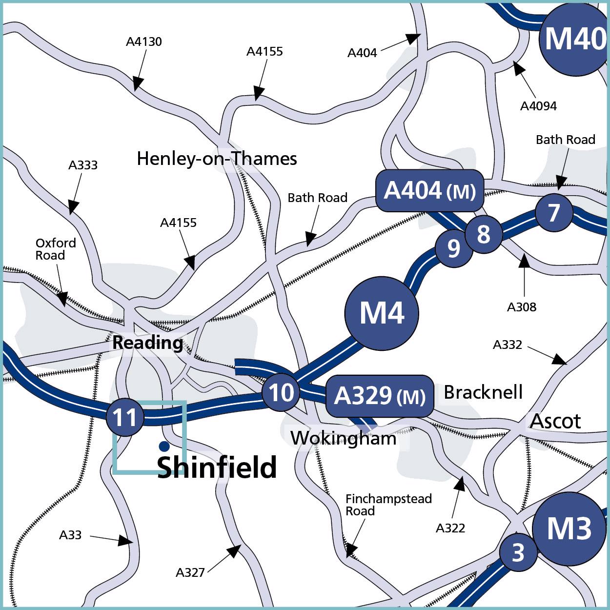 Development map for shinfield meadows